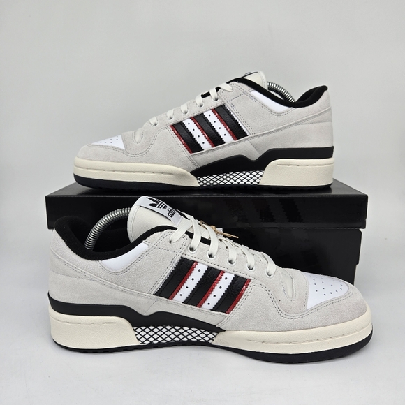 New adidas Forum 84 Low ADV Crystal White Black Scarlet Men's Shoes Size 10 - Picture 6 of 8